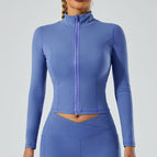 Long Sleeves - Blue Zipper / L