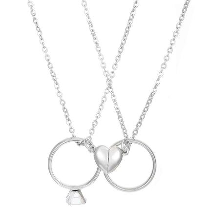 Couple'S Heart-Shaped Magnetic Jewelry Set