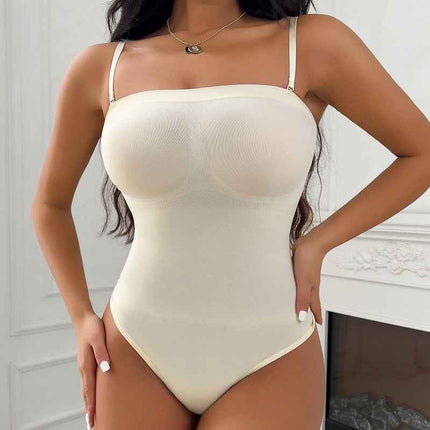 High-waisted butt-lifting thong bodysuit