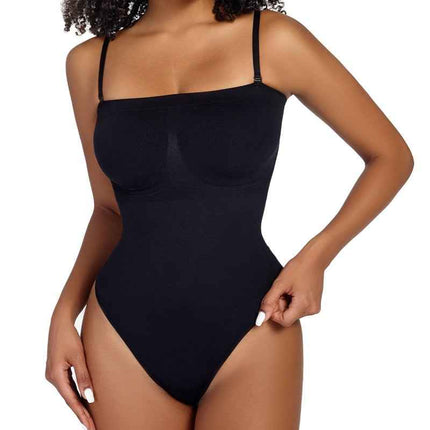 High-waisted butt-lifting thong bodysuit