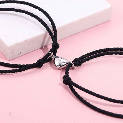 Magnetic electrocardiogram couple bracelet