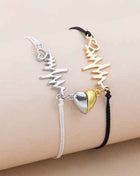 Bracciali Magnetici per Coppia - Design Elettrocardiogramma Simbolo d'Amore - OrizonShop
