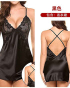 Silk-Back Cross-Over Suspender Nightgown