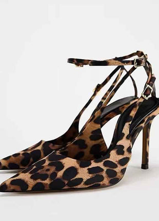 Sexy Mature Lady-Style Leopard-Print High Heels