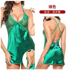 Silk-Back Cross-Over Suspender Nightgown