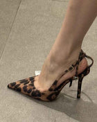 Sexy Mature Lady-Style Leopard-Print High Heels