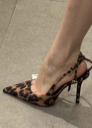 Sexy Mature Lady-Style Leopard-Print High Heels