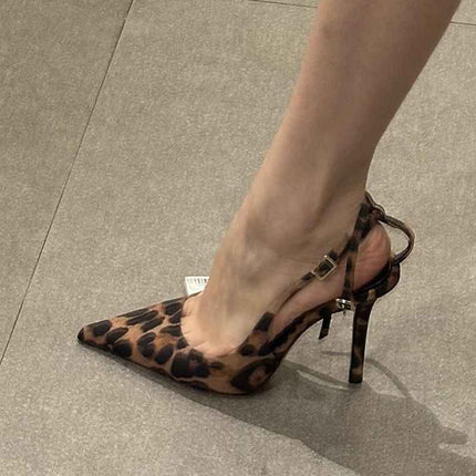 Sexy Mature Lady-Style Leopard-Print High Heels