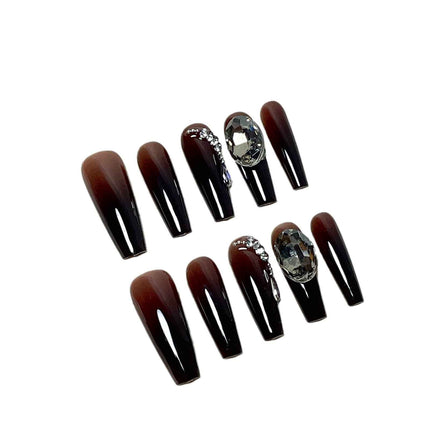 Glove Nail Time Charcoal Maillard Ombre Dark Polish