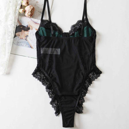 Exquisite Lace Sequined One-Piece Dress