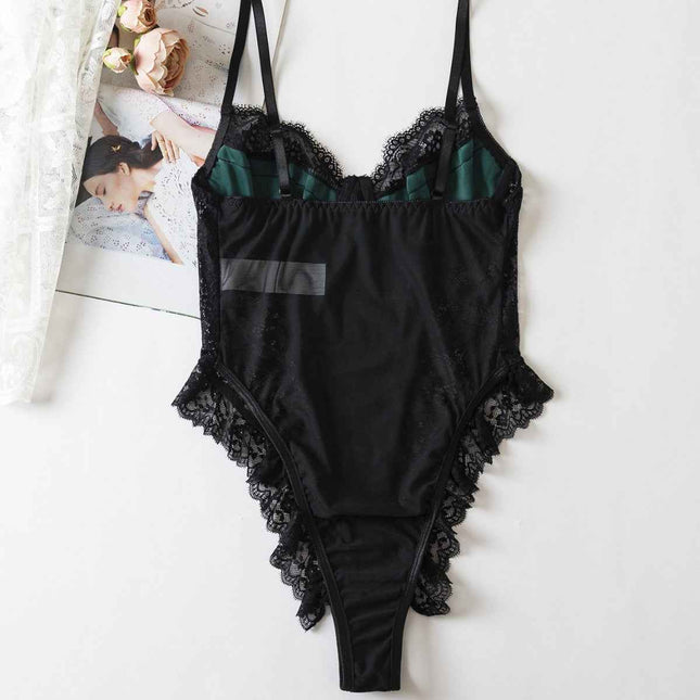 Exquisite Lace Sequined One-Piece Dress