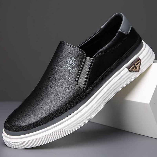 Daily Casual Rubber-Soled Leather Shoes