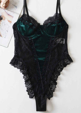 Exquisite Lace Sequined One-Piece Dress