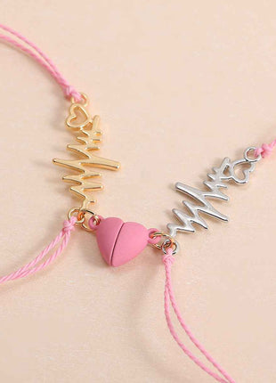 Bracciali Magnetici per Coppia - Design Elettrocardiogramma Simbolo d'Amore - OrizonShop
