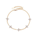 Full Diamond Bracelet-gold Color (lobster Clasp)