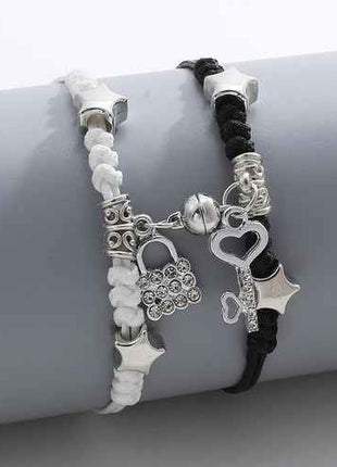Bracciali Magnetici per Coppia - Design Elettrocardiogramma Simbolo d'Amore - OrizonShop