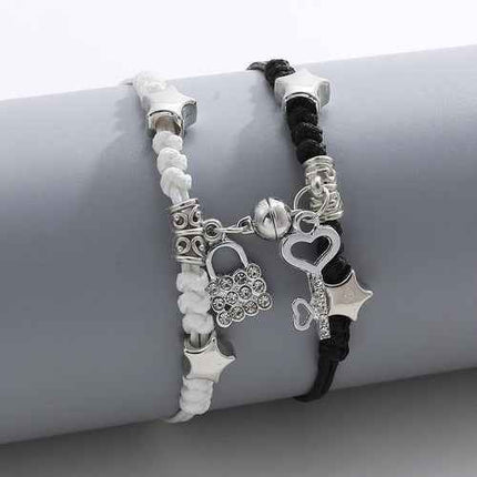 Magnetic electrocardiogram couple bracelet