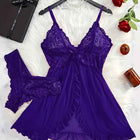 Sexy V-Neck Lace Bralette Pajamas