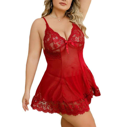 Lace Bralette See-Through Nightgown