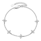Full Diamond Bracelet-white Gold (lobster Clasp)