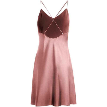 Cross-Adjustable Backless Nightgown