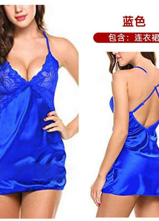 Silk-Back Cross-Over Suspender Nightgown