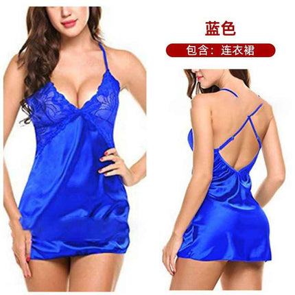 Silk-Back Cross-Over Suspender Nightgown