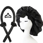 Black Bow Large Shower Cap + Curling Iron 5-piece Set