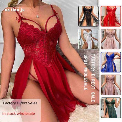 Valentine's Day Sexy Lingerie Sexy Mesh See-Through Pajamas