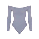 Off-the-shoulder long-sleeved bottoming shirt tight bodysuit