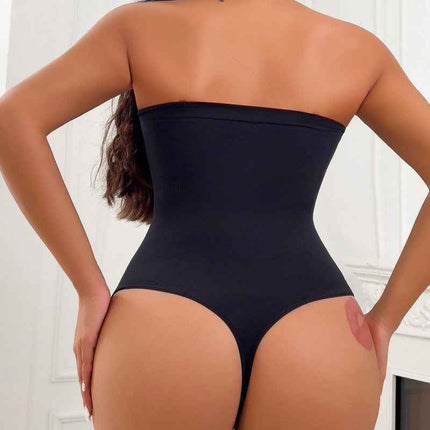 High-waisted butt-lifting thong bodysuit