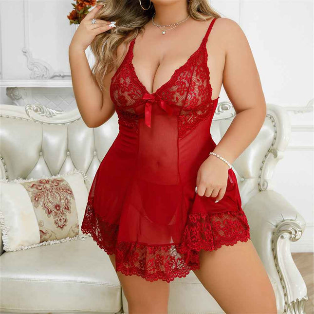 Lace Bralette See-Through Nightgown