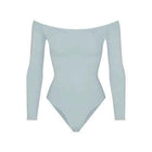 Off-the-shoulder long-sleeved bottoming shirt tight bodysuit