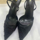 Embroidered Mesh Upper High-Heeled Shoes