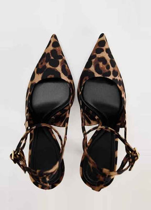 Sexy Mature Lady-Style Leopard-Print High Heels