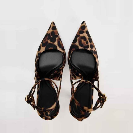 Sexy Mature Lady-Style Leopard-Print High Heels