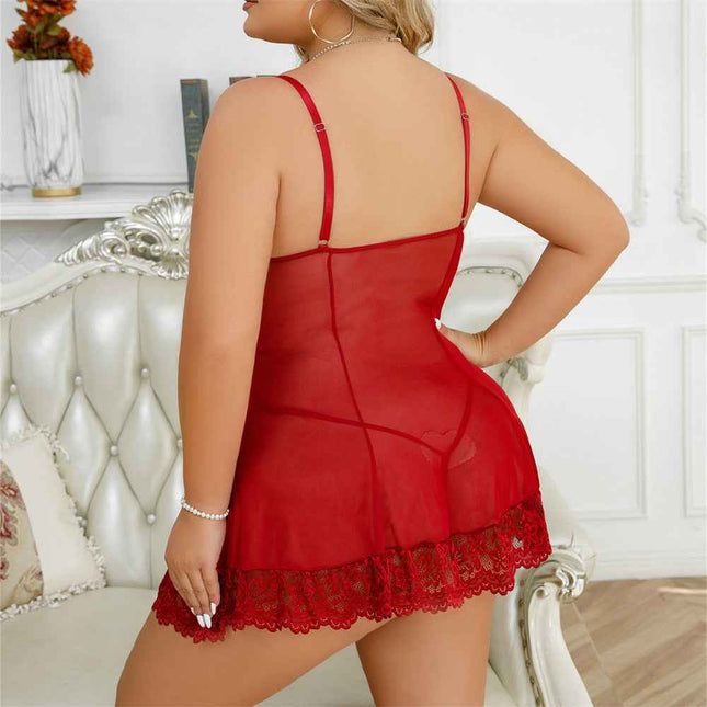 Lace Bralette See-Through Nightgown