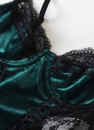 Exquisite Lace Sequined One-Piece Dress