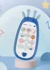 Giraffe cartoon story mobile phone-blue]