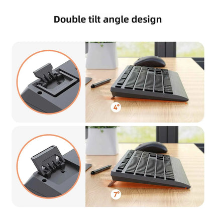 Dual-mode 2.4G Wireless Keyboard Mouse Combo Mute Rechargeable Keyboard Mouse Set With Multi-Function Keys for Windows PC Gamer