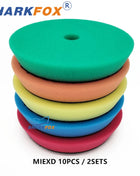 Kit di spugne lucidanti Sharkfox da 5 pollici (125 mm)/6 pollici (150 mm) per lucidatrice per auto, disco lucidante in schiuma.