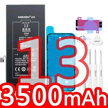 NOHON  High Capacity Phone Battery for iPhone 13 13Pro 12 Pro 11 X XR XS 12Mini 13PM 15Pro MAX 14 SE SE2 SE3 Replacement Bateria