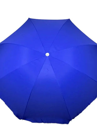 Ombrellone da Spiaggia con Diametro da 240 cm ed 8 Stecche in Fibra Vetro - Ombrello Mare con Sacca Tracolla - BLU