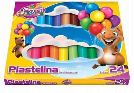 Plastilina rotonda morbida non tossica 24 colori
