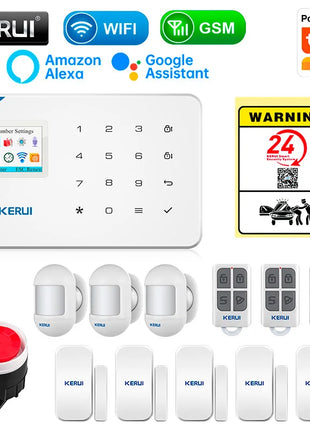 Sistema di Allarme Domestico Antifurto WiFi GSM Wireless 433MHz con Controllo App Tuya Smart Home