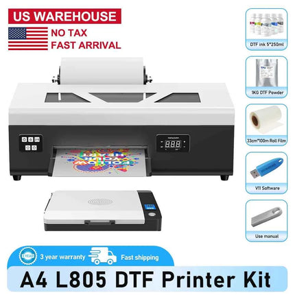 A4 DTF Printer For Epson L805 DTF Printer Direct Printing Transfer For Clothing Fabric T-shirt jean bag printing machine A4 DTF