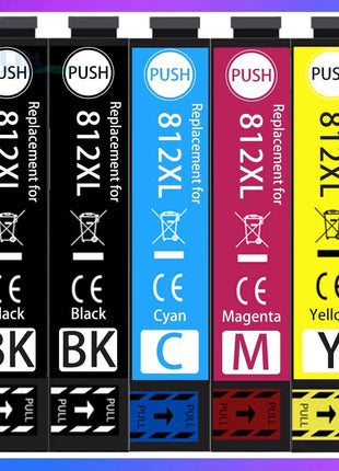 812 812XL Ink Cartridge For Epson 812 812XL Compatible For Epson WF-3820 WF-3825 WF-4830 WF-4835 WF-7830 WF-7840 7845 Printer