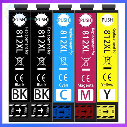 812 812XL Ink Cartridge For Epson 812 812XL Compatible For Epson WF-3820 WF-3825 WF-4830 WF-4835 WF-7830 WF-7840 7845 Printer