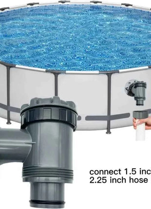 Valvola a Stantuffo On/Off per Piscina, Connessione Filtro Pompa 38mm, per Bestway e INTEX, Accessori di Ricambio per Giardino Esterno