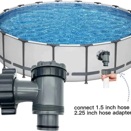 Valvola a Stantuffo On/Off per Piscina, Connessione Filtro Pompa 38mm, per Bestway e INTEX, Accessori di Ricambio per Giardino Esterno